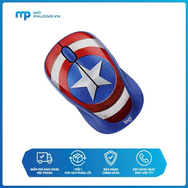 Chuột máy tính Logitech M238 Marvel Captain America