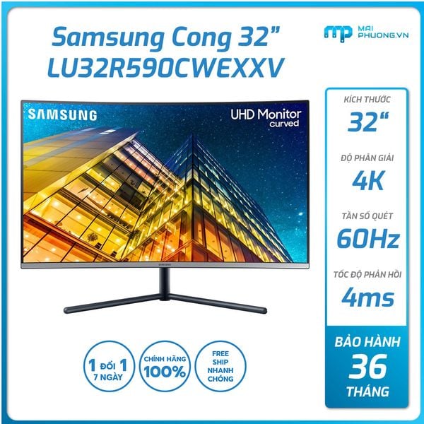 Màn hình cong SAMSUNG UHD UR59C 32 inch 60Hz LU32R590CWEXXV