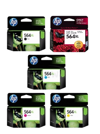 HP 564xl Photo Black/ Cyan/ Magenta/ Yellow/ Black Ink Cartridge