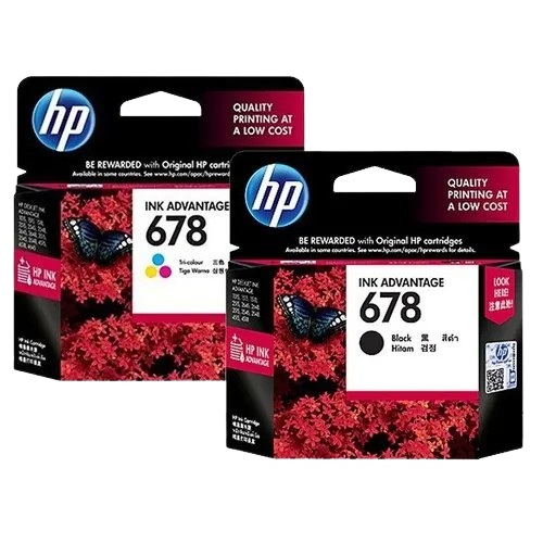 HP 678 Black/ Tri-color Ink Cartridge
