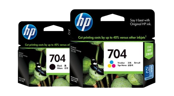 HP 704 Black/ Tri-color Ink Cartridge
