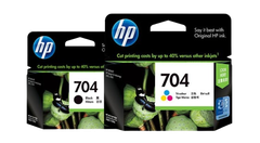 HP 704 Black/ Tri-color Ink Cartridge
