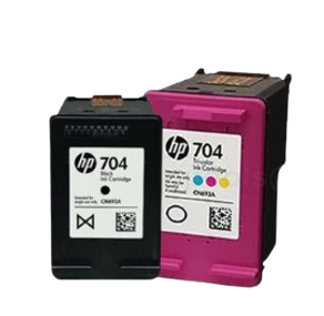 HP 704 Black/ Tri-color Ink Cartridge