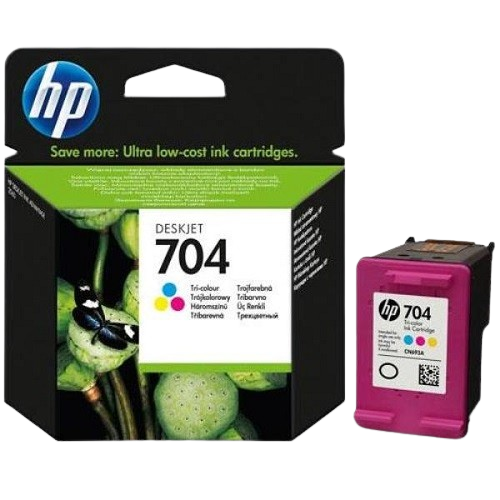 HP 704 Black/ Tri-color Ink Cartridge