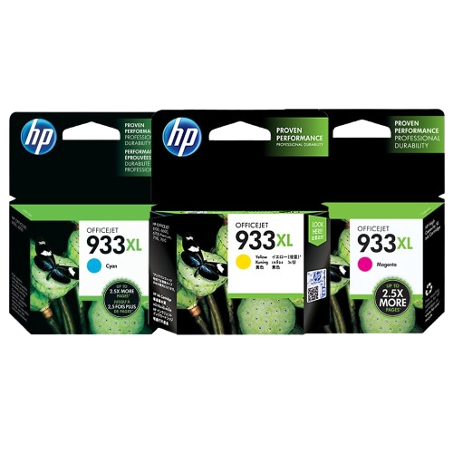 HP 933XL Cyan/ Magenta/ Yellow Officejet Ink Cartridge