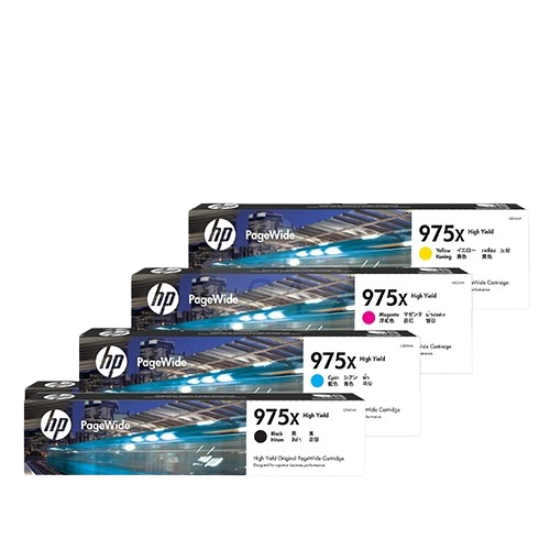 HP 975X Cyan/ Magenta/ Yellow/ Black Original PageWide Crtg