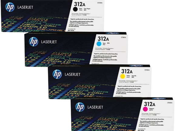 HP 312A Black/ Cyan/  Yellow/ Magenta  LaserJet Toner Cartridge