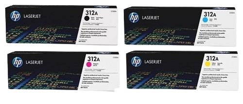 HP 312A Black/ Cyan/  Yellow/ Magenta  LaserJet Toner Cartridge