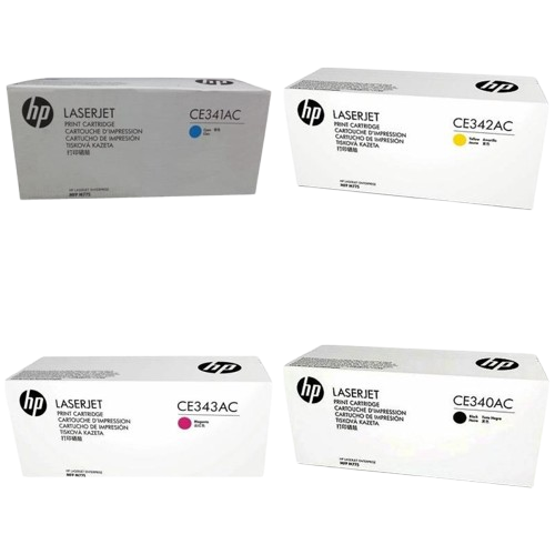 HP CE340AC Blk/ CE341AC Cyn/ CE342AC Ylw/ CE343AC Mgn Contr LJ Toner Cartridge