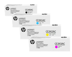 HP CE340AC Blk/ CE341AC Cyn/ CE342AC Ylw/ CE343AC Mgn Contr LJ Toner Cartridge