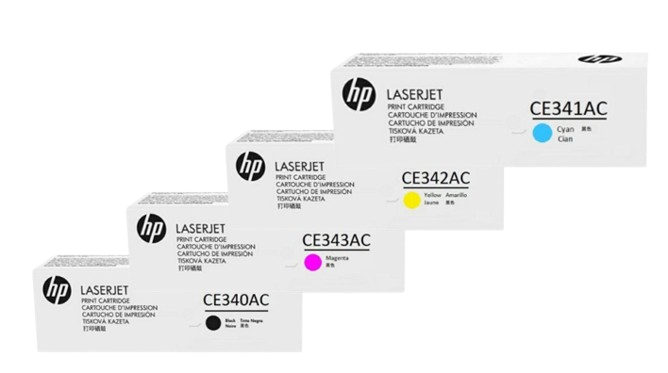 HP CE340AC Blk/ CE341AC Cyn/ CE342AC Ylw/ CE343AC Mgn Contr LJ Toner Cartridge