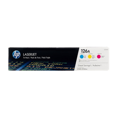 HP 126A CYM Tri-Pack LJ Toner Cartridge