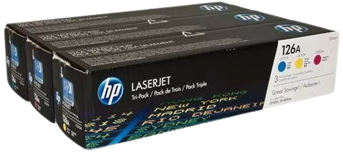HP 126A CYM Tri-Pack LJ Toner Cartridge