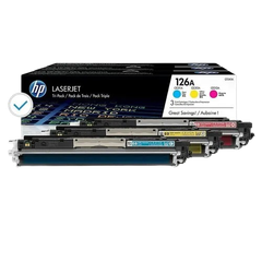 HP 126A CYM Tri-Pack LJ Toner Cartridge