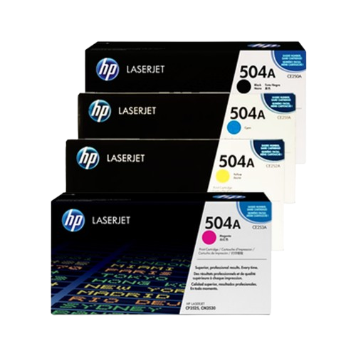 HP CP3525/CM3530 MFP Black 5K/ Cyan/ Yellow/ Magenta Print Crtg