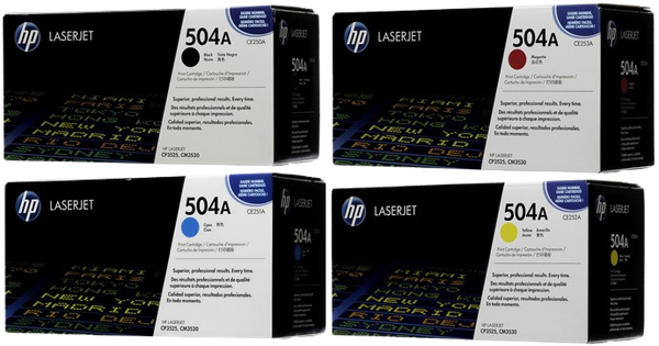HP CP3525/CM3530 MFP Black 5K/ Cyan/ Yellow/ Magenta Print Crtg