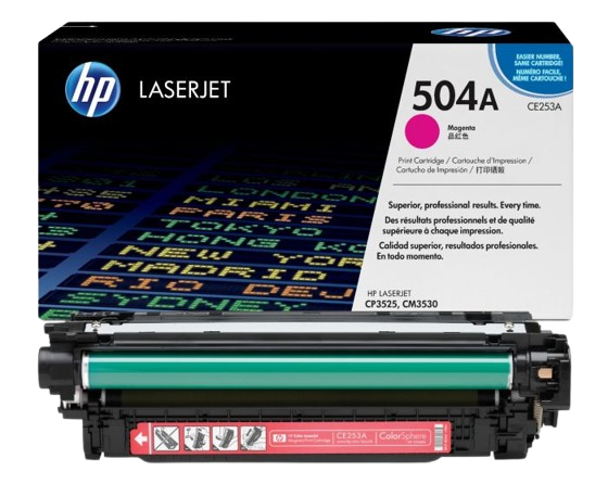 HP CP3525/CM3530 MFP Black 5K/ Cyan/ Yellow/ Magenta Print Crtg