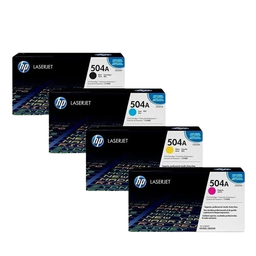 HP CP3525/CM3530 MFP Black 5K/ Cyan/ Yellow/ Magenta Print Crtg