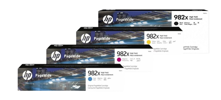 HP 982X Cyan/ Magenta/ Yellow/ Black Original PageWide Crtg