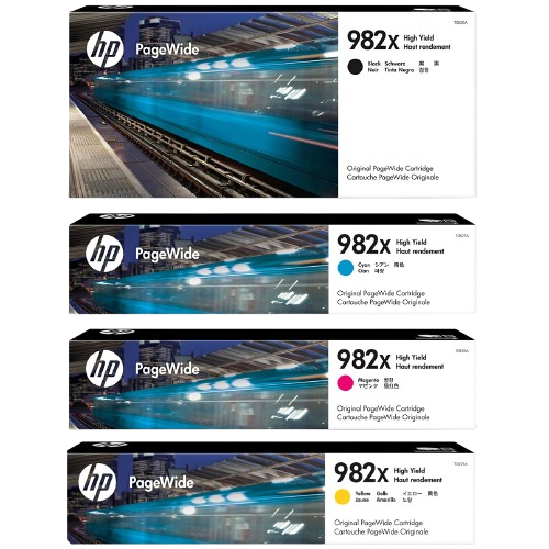HP 982X Cyan/ Magenta/ Yellow/ Black Original PageWide Crtg