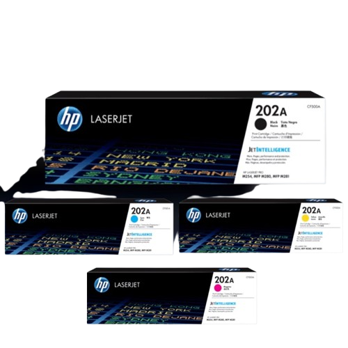 HP 202A Black/  Cyan/ Yellow/ Magenta   LaserJet Toner Cartridge