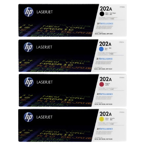 HP 202A Black/  Cyan/ Yellow/ Magenta   LaserJet Toner Cartridge