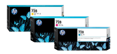 HP 728 300-ml Yellow/ Magenta  Black/Cyan   Ink Crtg