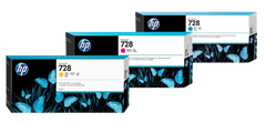 HP 728 300-ml Yellow/ Magenta  Black/Cyan   Ink Crtg
