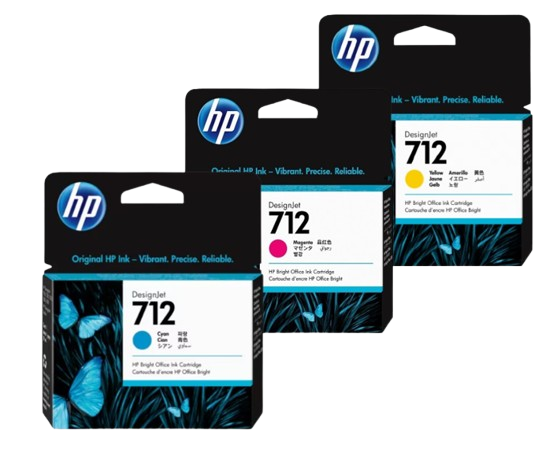HP 712 29-ml Cyan/ Magenta/ Yellow Ink Cartridge