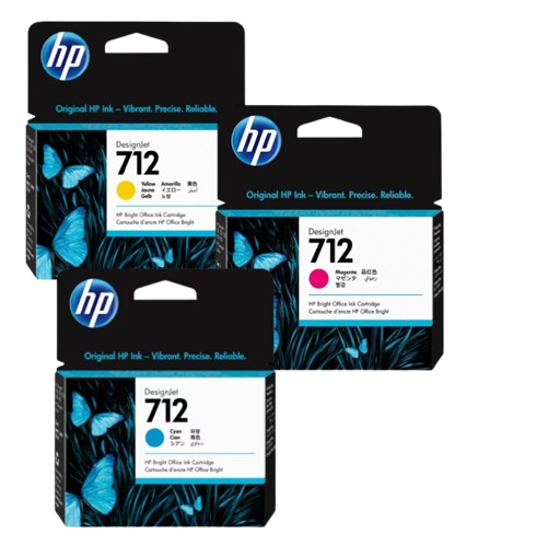 HP 712 29-ml Cyan/ Magenta/ Yellow Ink Cartridge