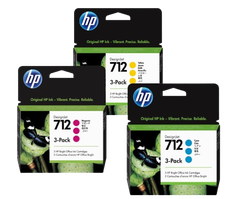HP 712 3-Pack 29-ml Cyan/  Magenta/  Yellow Ink Cartridge