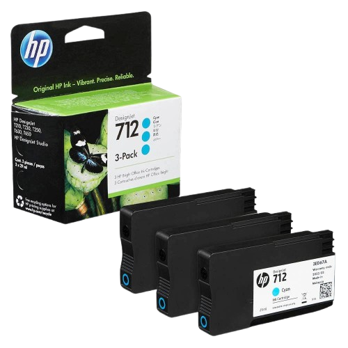 HP 712 3-Pack 29-ml Cyan/  Magenta/  Yellow Ink Cartridge