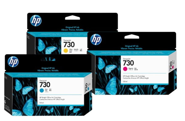 HP 730 130-ml Cyan/ Magenta/  Yellow Ink Cartridge