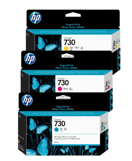 HP 730 130-ml Cyan/ Magenta/  Yellow Ink Cartridge