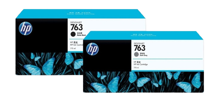 HP 763 775-ml Matte Black/ Dark Gray  Designjet Ink Cartridge