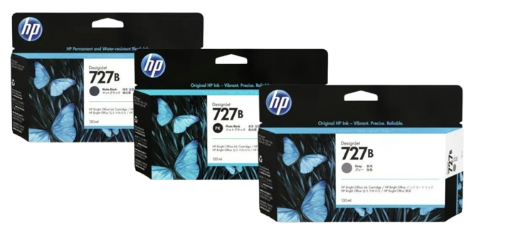 HP 727B 130-ml Photo Black/ Matte Black/  Gray Ink Cartridge