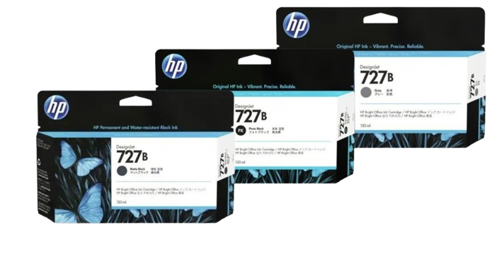 HP 727B 130-ml Photo Black/ Matte Black/  Gray Ink Cartridge