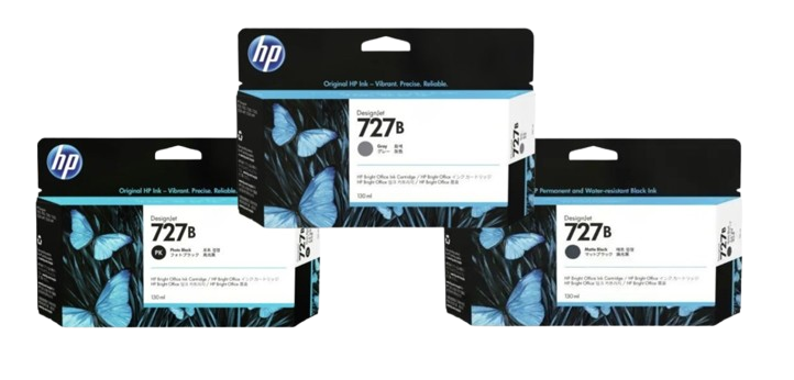 HP 727B 130-ml Photo Black/ Matte Black/  Gray Ink Cartridge