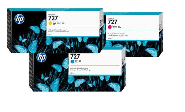 HP 727 300-ml Cyan/  Magenta/ Yellow Ink Cartridge