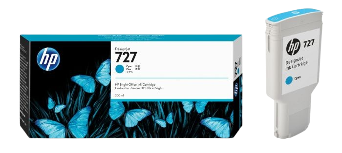 HP 727 300-ml Cyan/  Magenta/ Yellow Ink Cartridge