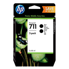HP 711B 2-Pack 80-ml Black Ink Cartridge