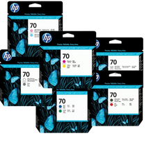 HP 70 Light Magenta & Light Cyan/ Magenta & Yellow/  Photo Black & Light Gray/ Blue & Green/ Matte Black & Chromatic Red / Gloss Enhancer & Gray  Printhead