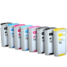 HP 70 Matte Black/  Photo Black/ Light Gray/  Cyan/ Magenta/ Yellow/ Light Magenta/ Light Cyan 130 ml Ink Cartridge