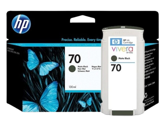 HP 70 Matte Black/  Photo Black/ Light Gray/  Cyan/ Magenta/ Yellow/ Light Magenta/ Light Cyan 130 ml Ink Cartridge