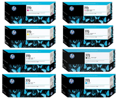 HP 772 300-ml Magenta/ Yellow/  Light Magenta/  Light Cyan/ Photo Black/ Light Gray/ Matte Black/  Cyan Ink Cartridge