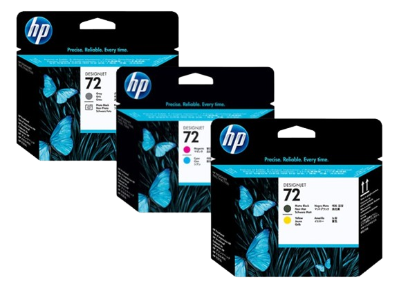 HP 72 Grey & Photo Black/ Magenta & Cyan/ Matte Black & Yellow Printhead