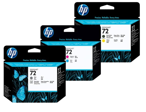 HP 72 Grey & Photo Black/ Magenta & Cyan/ Matte Black & Yellow Printhead