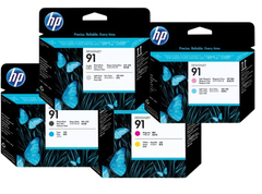 HP 91 Matte Black and Cyan/ Magenta & Yellow/  Light Magenta & Light Cyan/ Photo Black and Light Grey Printhead