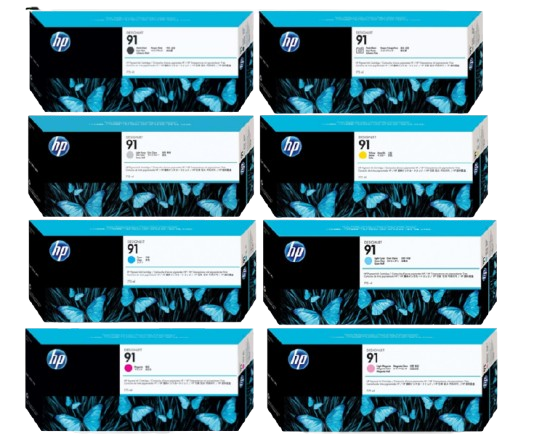 HP 91 Pigment 775-ml Matte Black/ Photo Black/  Light Grey/ Cyan/ Magenta/  Yellow/  Light Cyan/  Light Magenta Ink Cartridge
