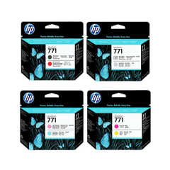 HP 771 Matte Black and Chromatic Red/ Magenta & Yellow/  Light Magenta & Light Cyan/ Photo Black and Light Grey  Printhead